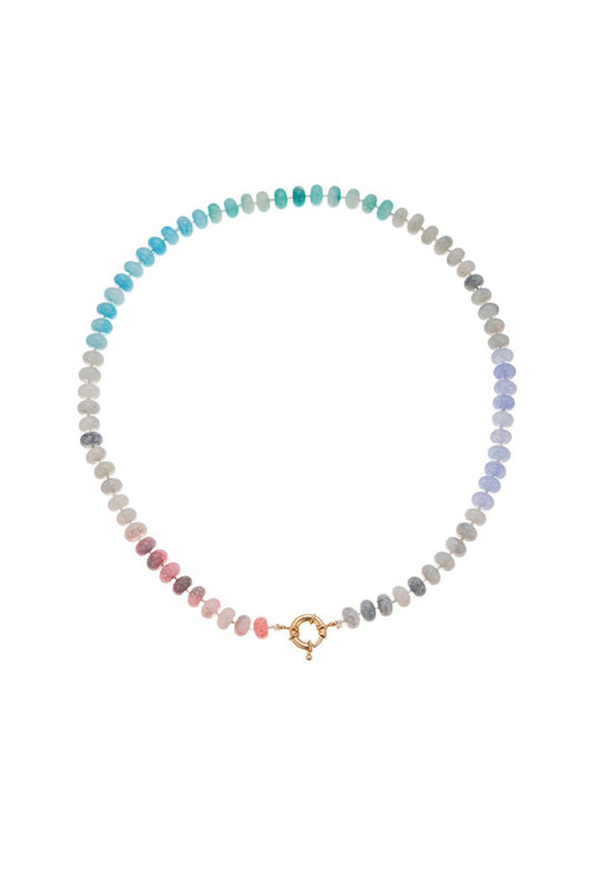 COLORFUL GLASS BEADED NECKLACE-16