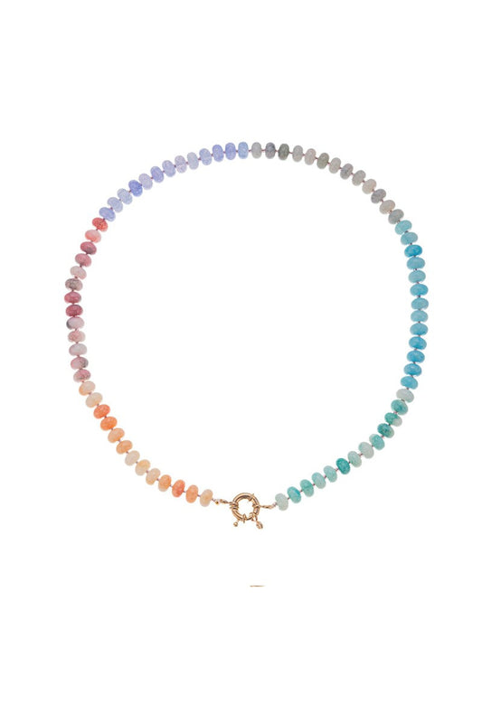 COLORFUL GLASS BEADED NECKLACE-17
