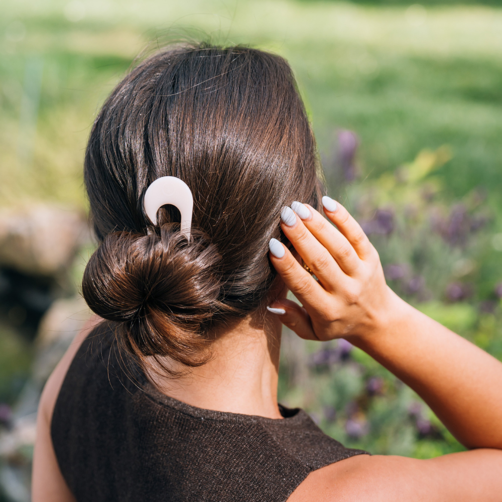 TELETIES - French Hair Pin | Almond Beige