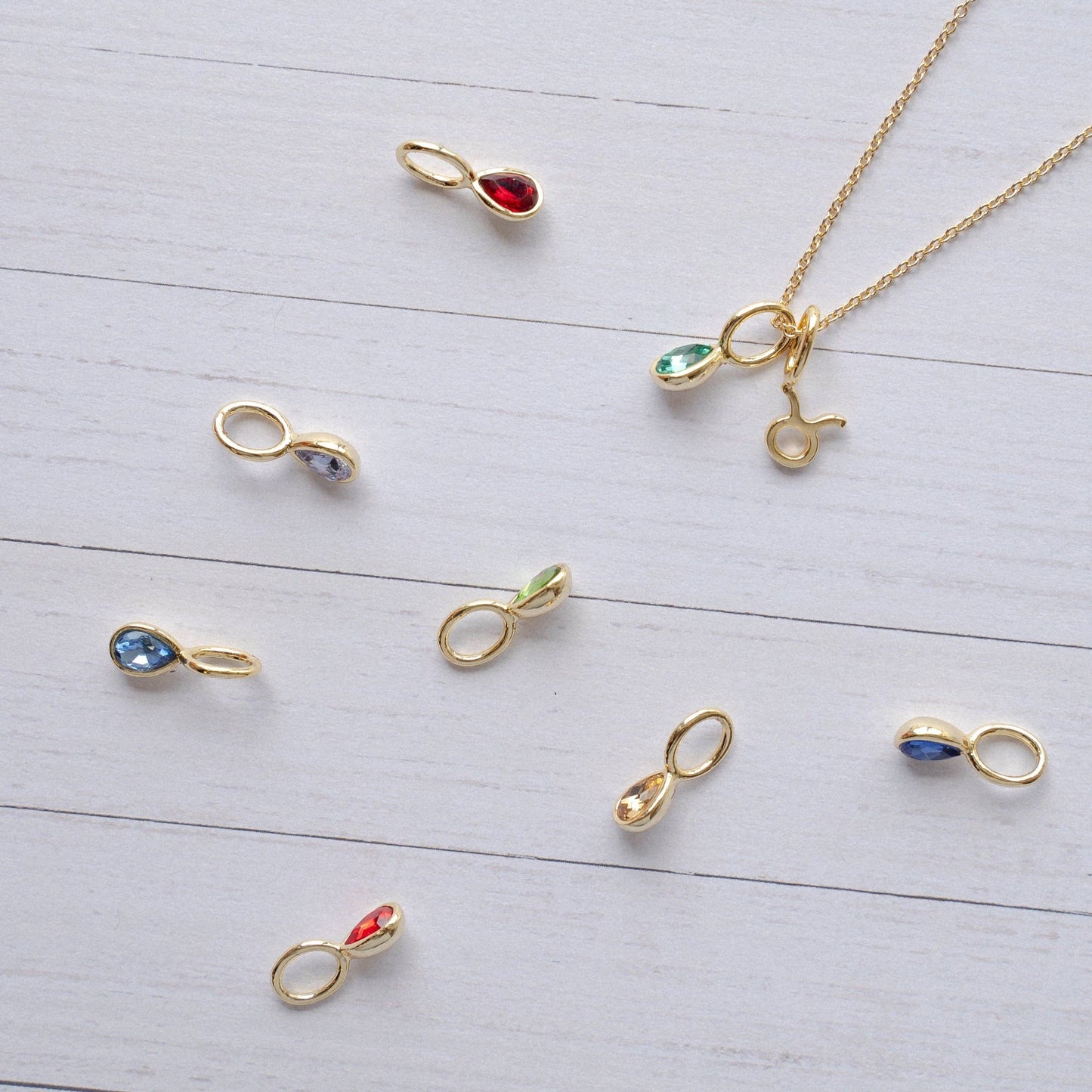 Birthstone Charms Teardrop
