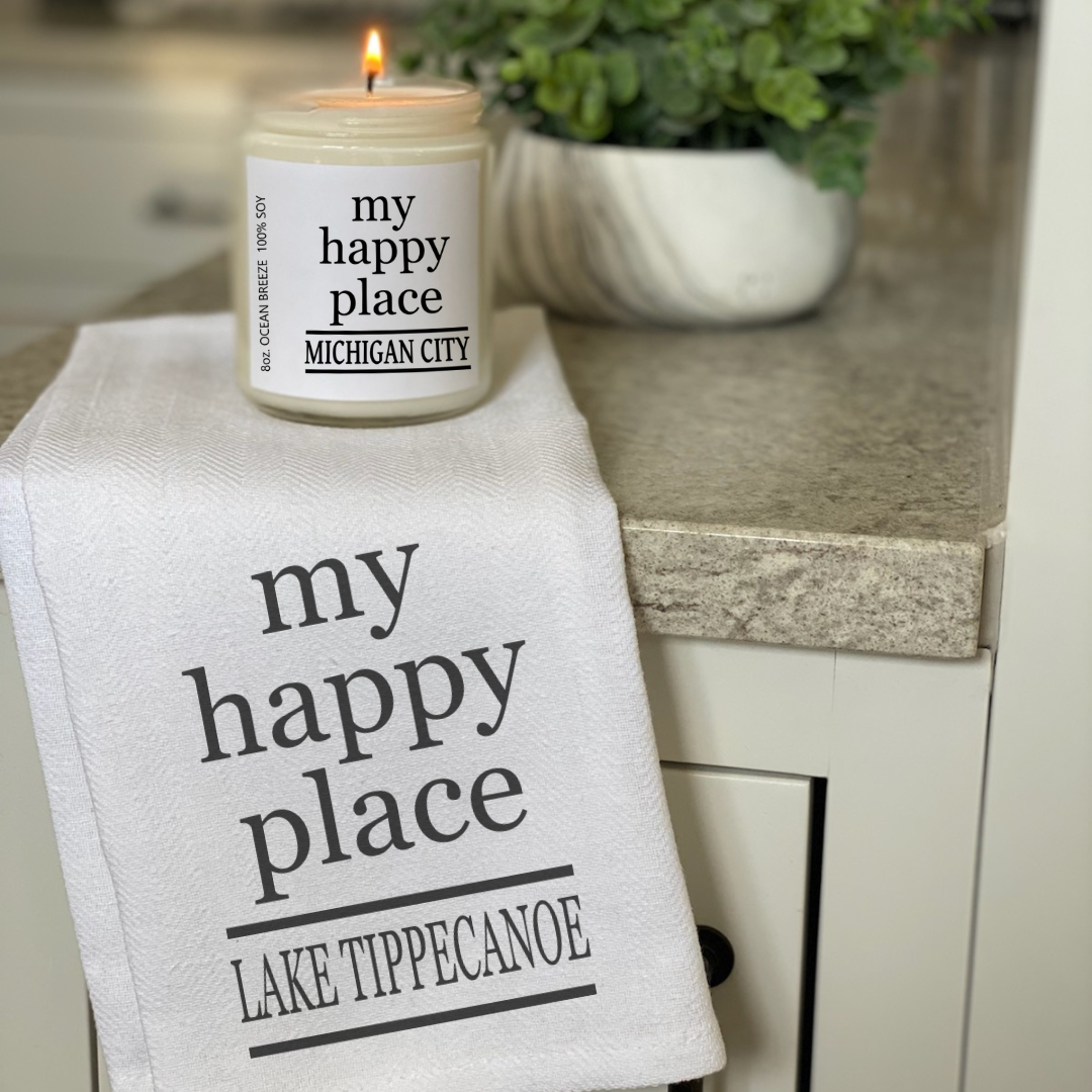 My Happy Place Defuniak Springs custom candle