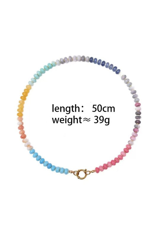 COLORFUL GLASS BEADED NECKLACE-10