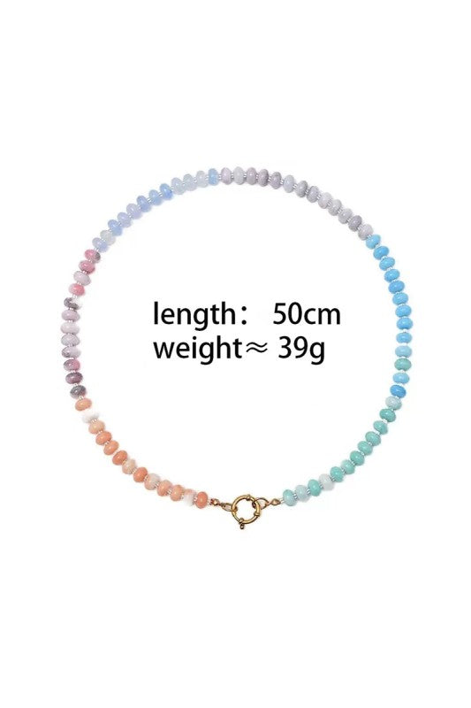 COLORFUL GLASS BEADED NECKLACE-17