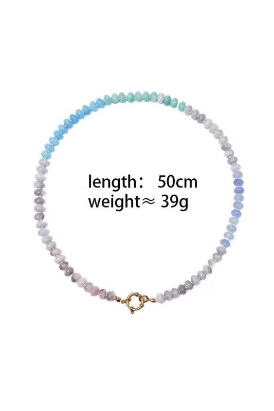 COLORFUL GLASS BEADED NECKLACE-16