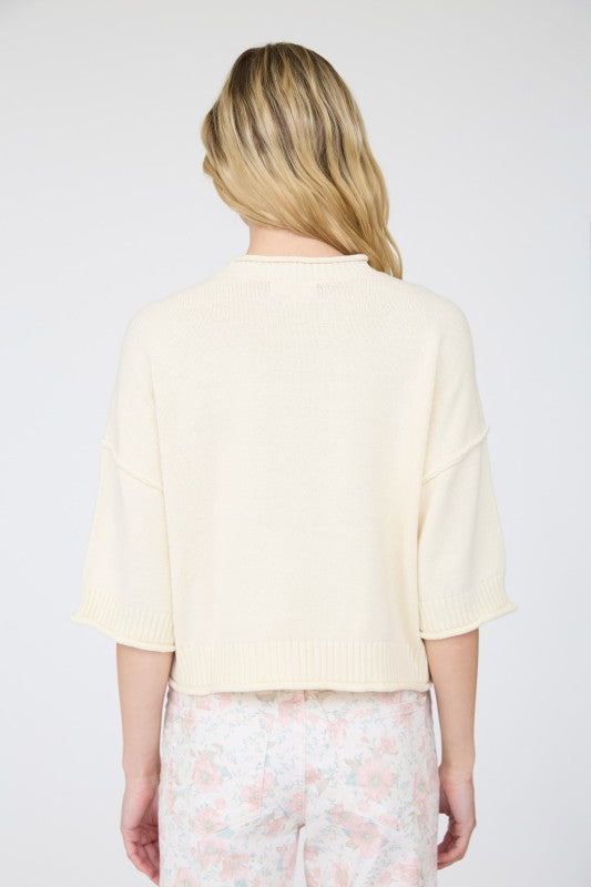 RAW EDGE HENLEY - YELLOW