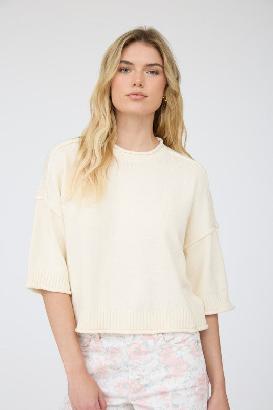 RAW EDGE HENLEY - YELLOW