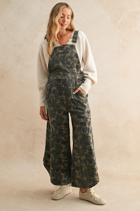 CAMO RELAXED FIT OVERALLS