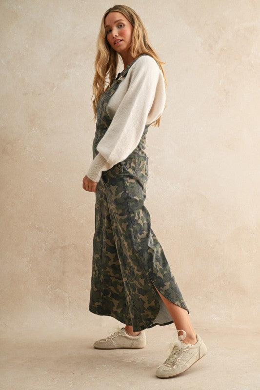 CAMO RELAXED FIT OVERALLS