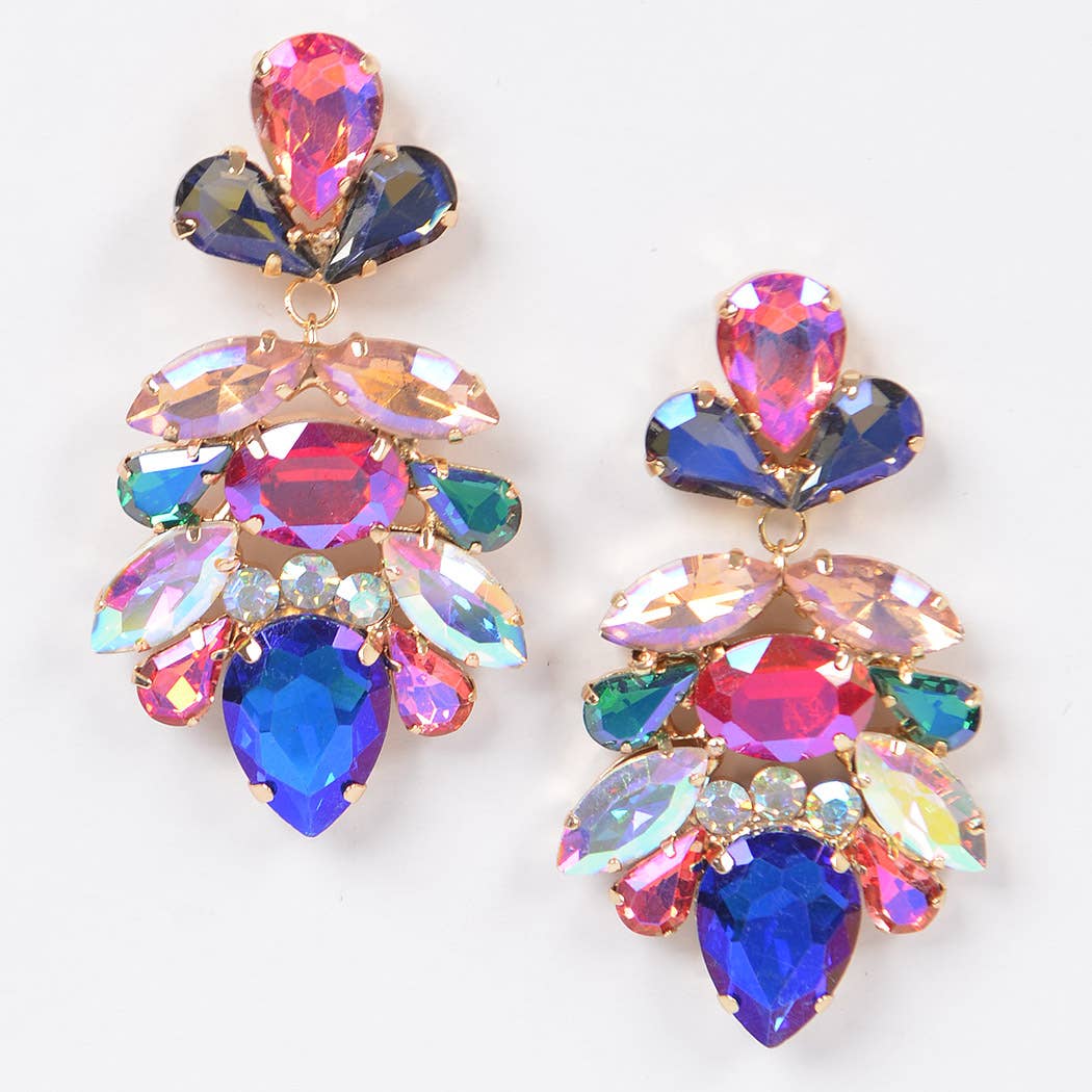 3AM BY H&D ACCESSORIES - Multi Stone Party Earring