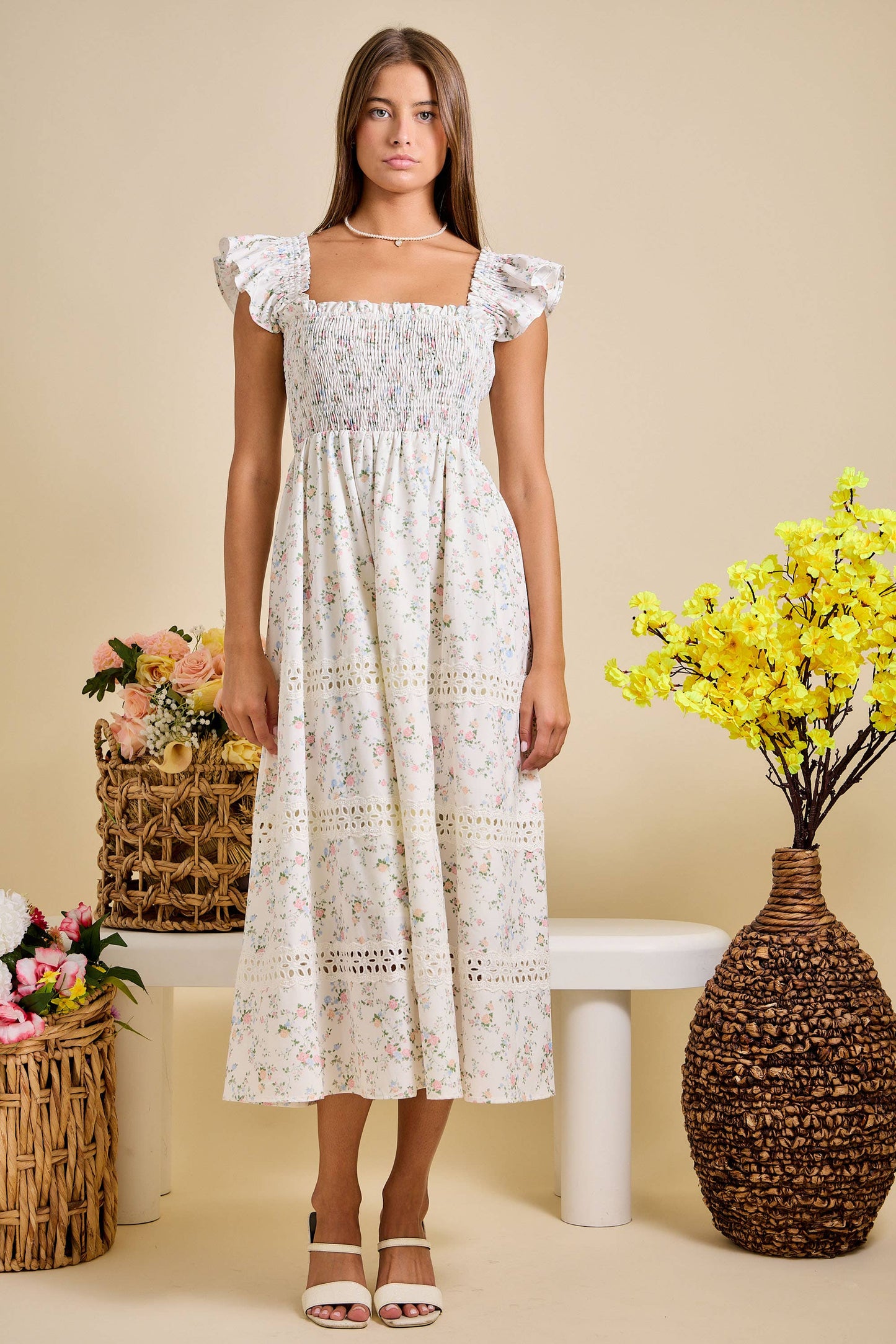 Floral Smocked Maxi Dress