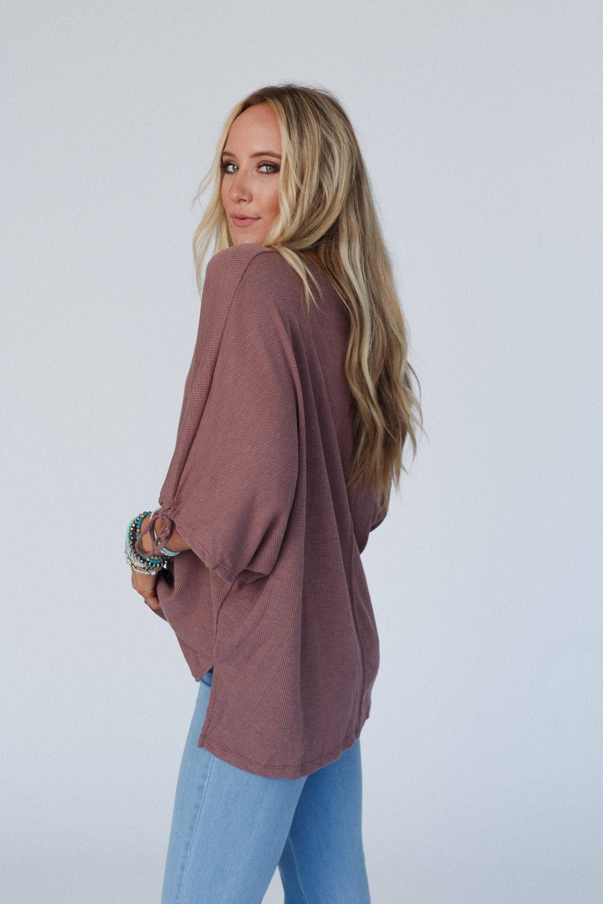 Three Bird Nest - Little Lark Puff Sleeve Tee - Mulberry