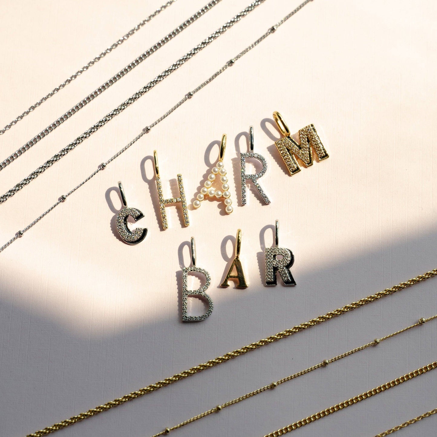 Solid Initial Charm: Gold / L