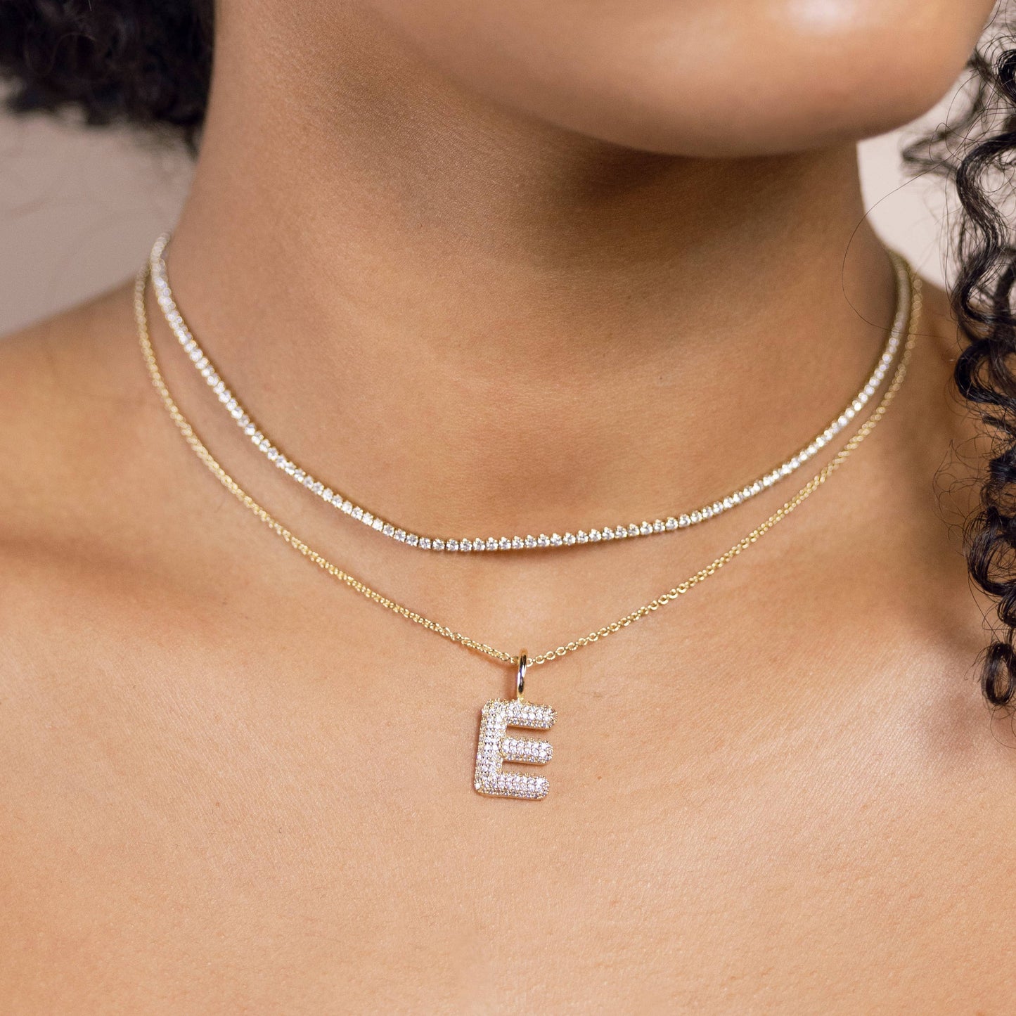 Bubble Letter Initial Charm
