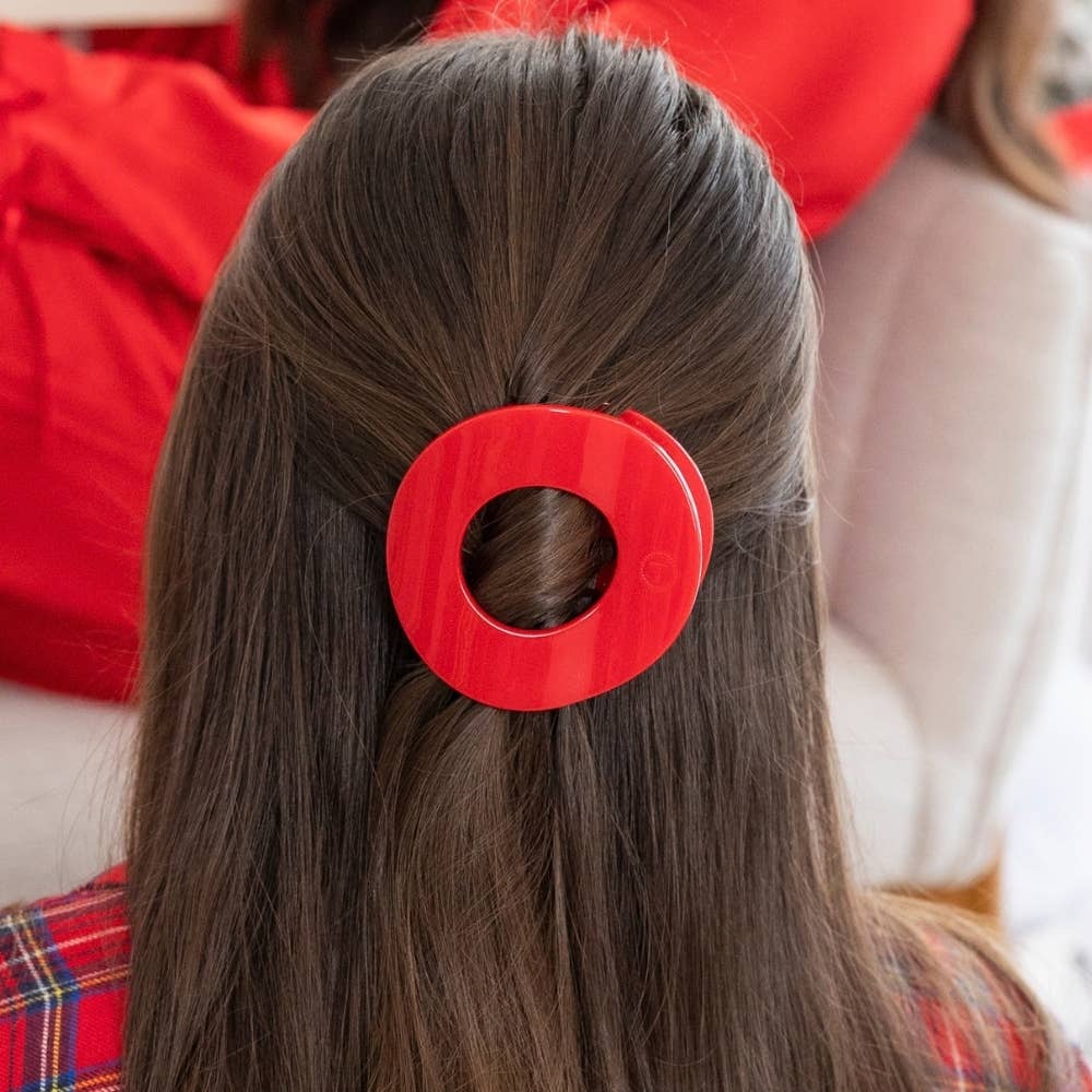 TELETIES - Red Carpet Ready | Medium | Flat Circle Hair Clip
