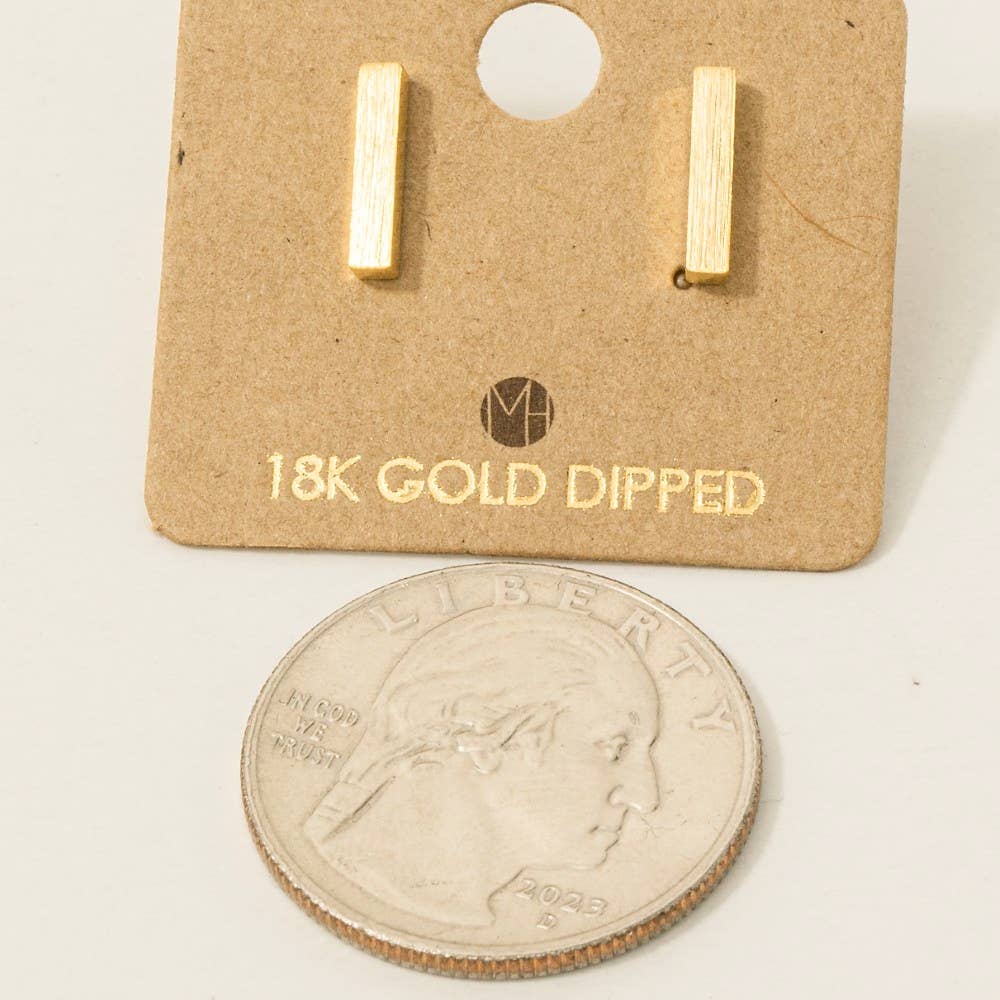 Dainty Mini Bar Stud Earrings