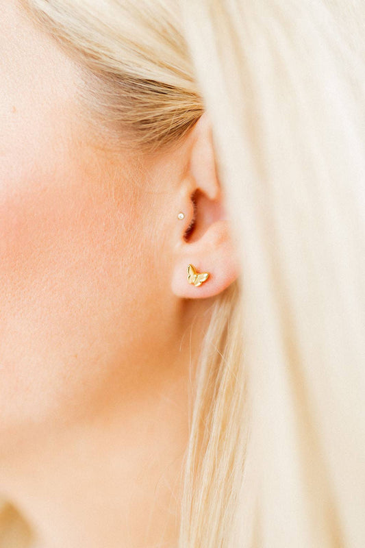 Screwback Stud Earrings - Bella Butterfly