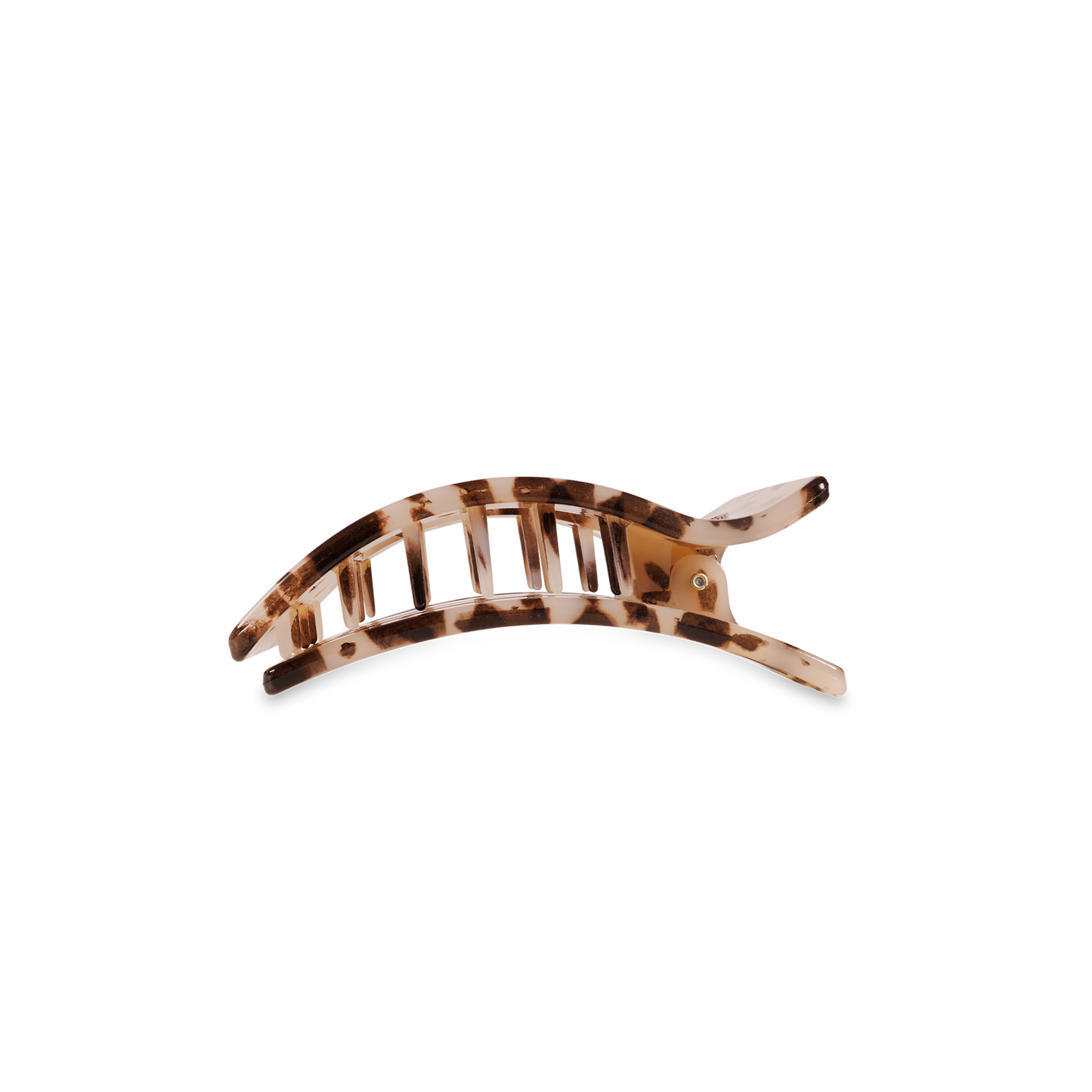 TELETIES - Flat Rectangle Hair Clip | Small | Blonde Tortoise
