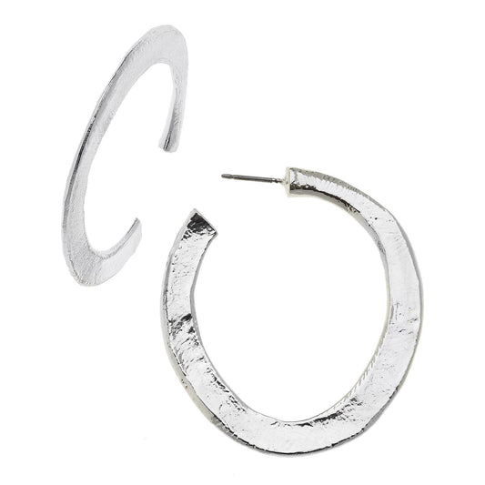 Susan Shaw - Silver Earrings Approximately 1.5 in diameter