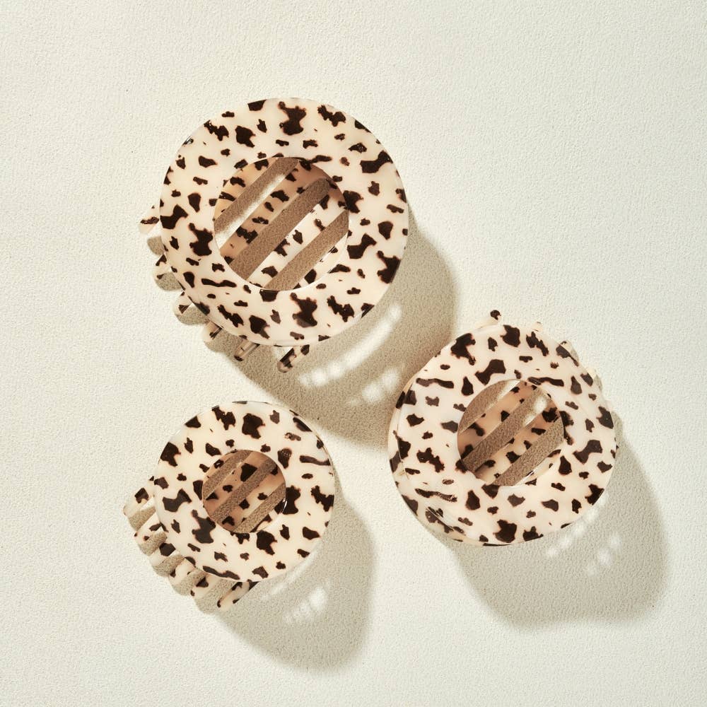 TELETIES - Blonde Tortoise | Medium | Flat Circle Hair Clip