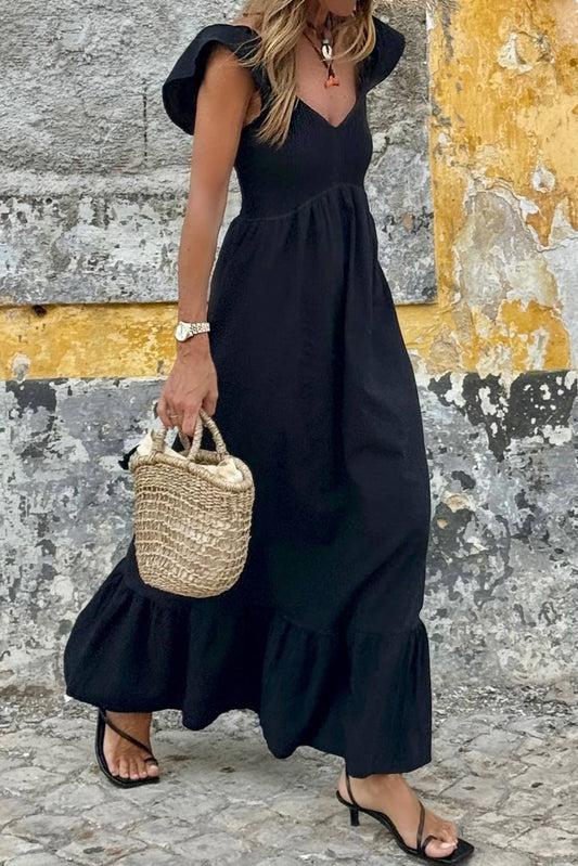 5 maxi dresses Anyeta Cotton Tiered Maxi Dress