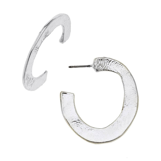 Susan Shaw - Small Silver Hoop Earrings