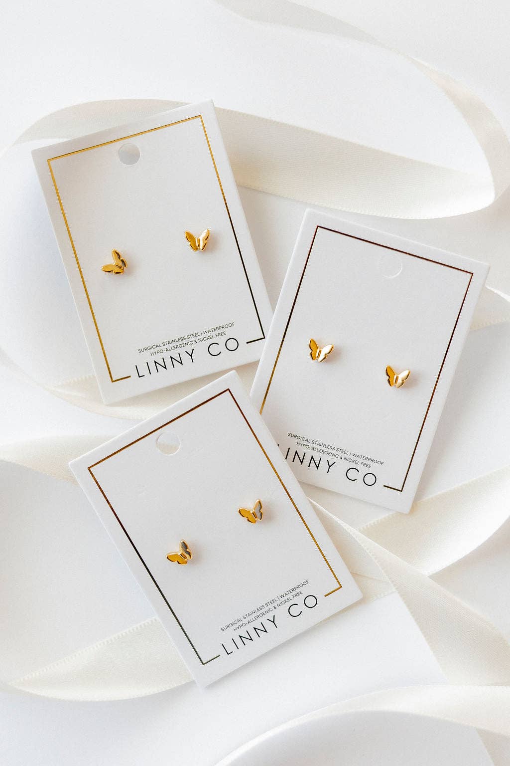 Screwback Stud Earrings - Bella Butterfly