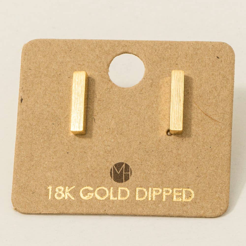Dainty Mini Bar Stud Earrings
