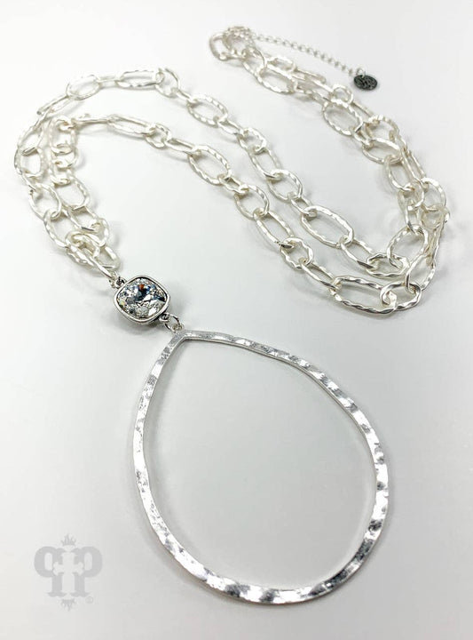 Open teardrop necklace 1N410