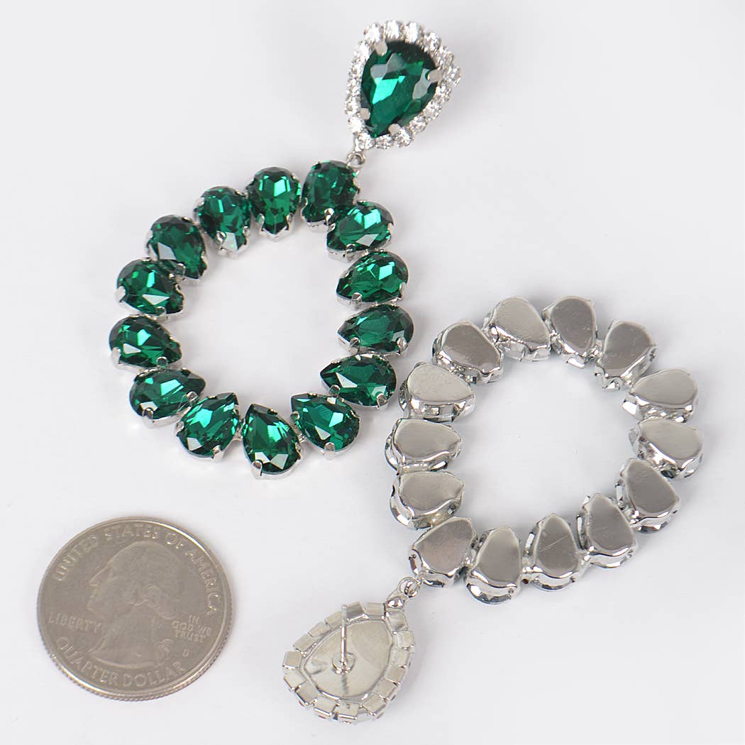 3AM BY H&D ACCESSORIES - Tear Drop Stone Earring