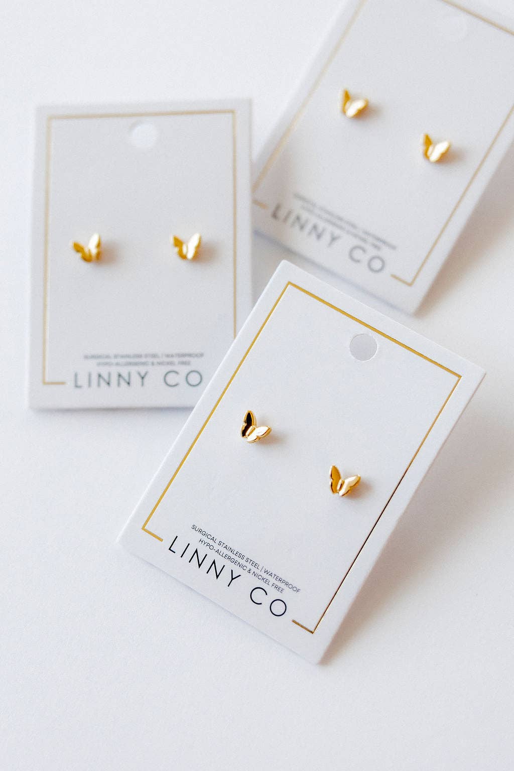 Screwback Stud Earrings - Bella Butterfly