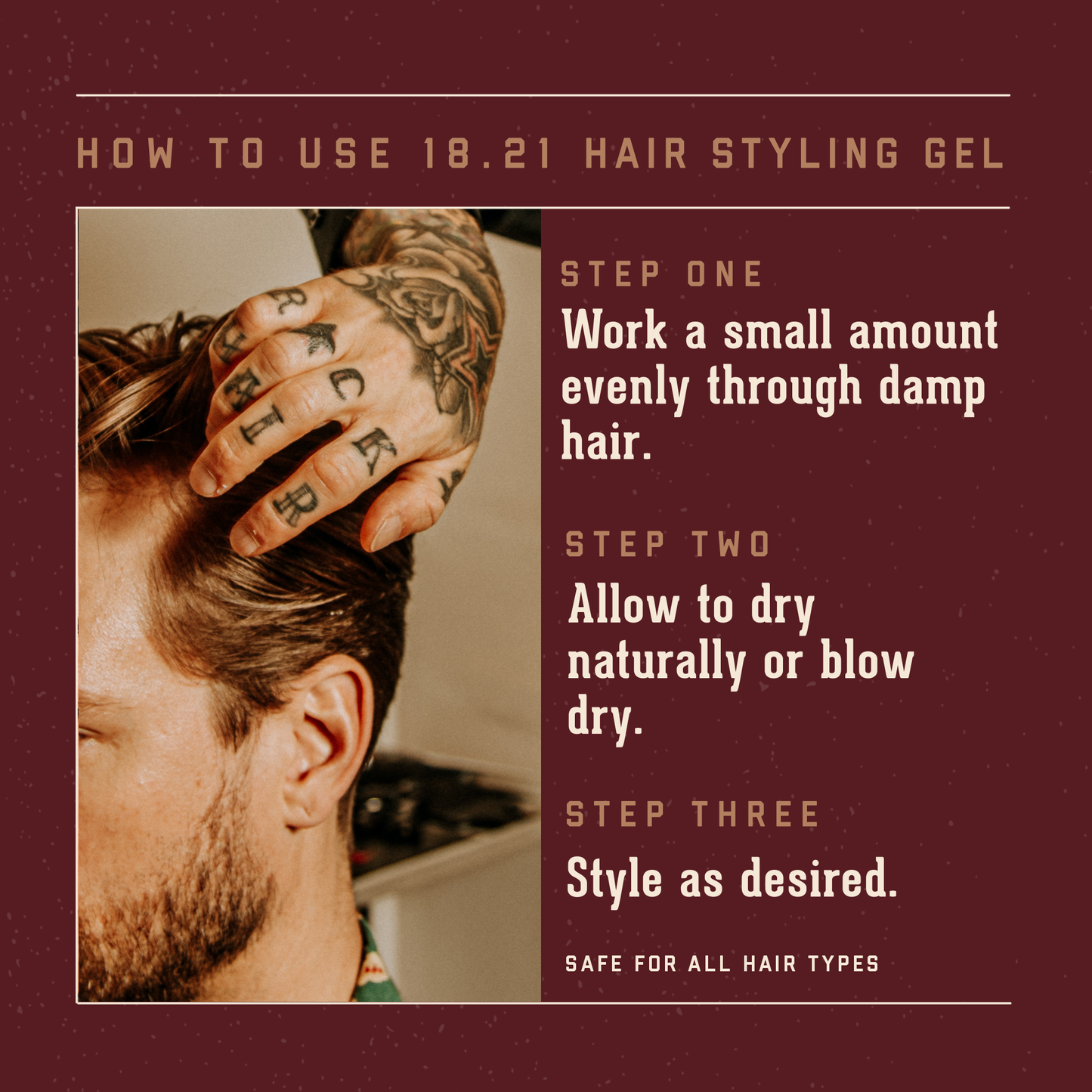 18.21 Man Made - Hair Styling Gel - Sweet Tobacco