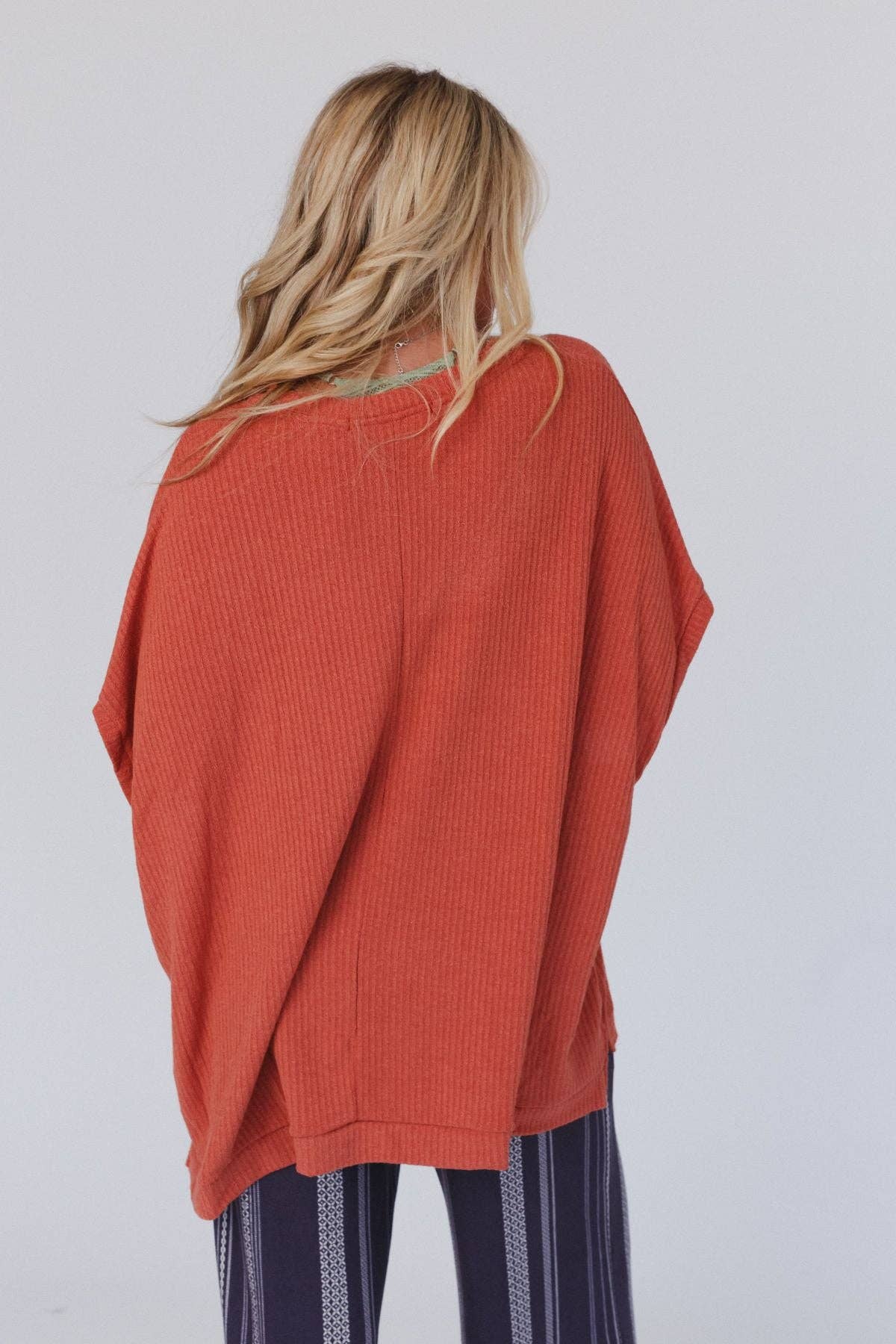 Rowan Oversized Ribbed Knit Top