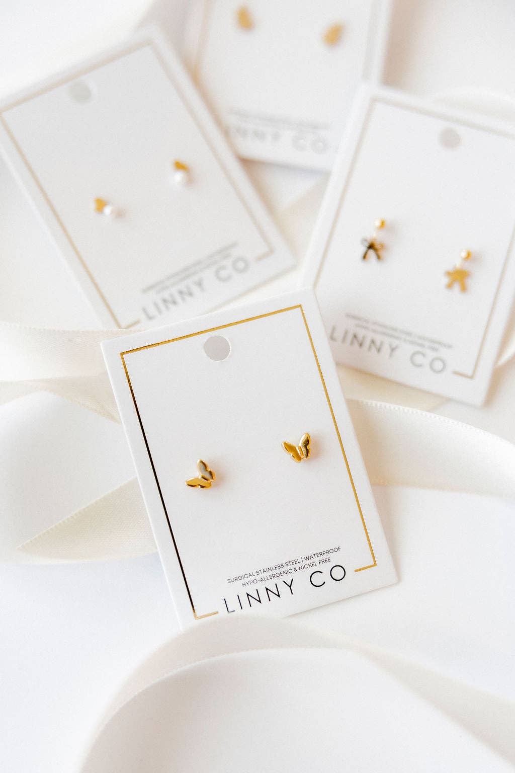 Screwback Stud Earrings - Bella Butterfly
