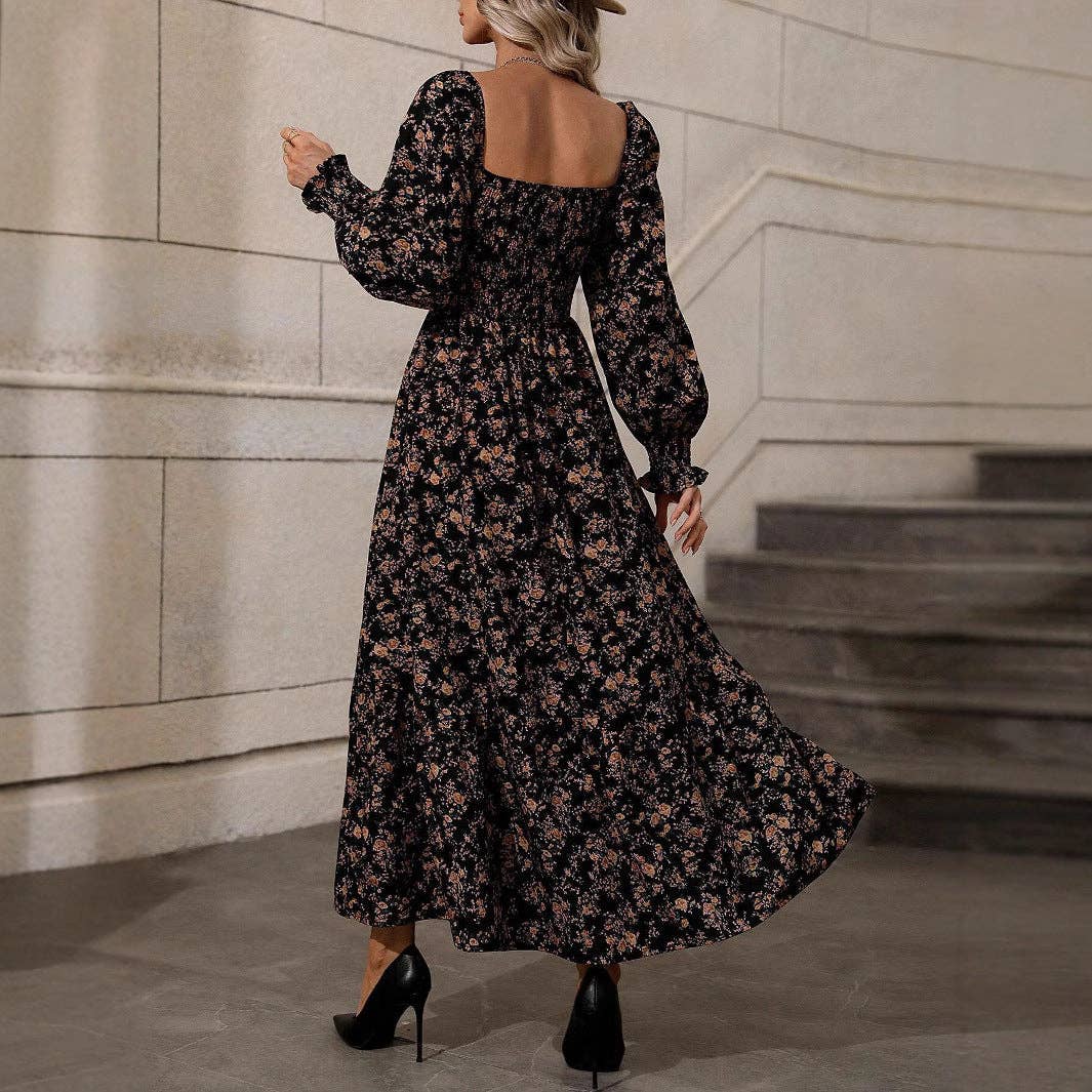 backless floral maxi dress Petal and Pup Women's Rori Ruffle Maxi Dress