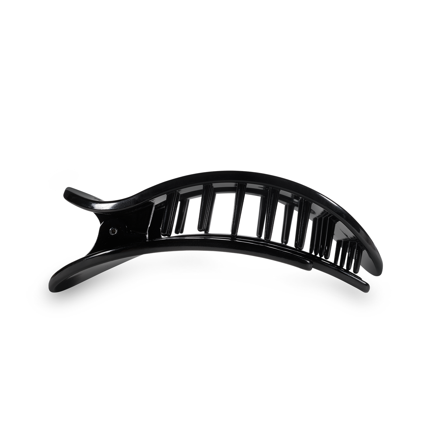 TELETIES - Round Flat Hair Clip | Small | Jet Black