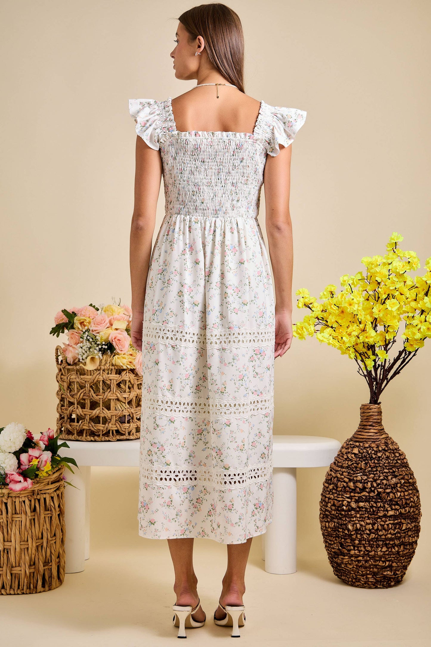 Floral Smocked Maxi Dress