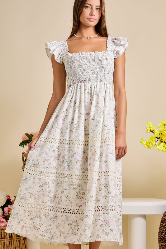 Floral Smocked Maxi Dress