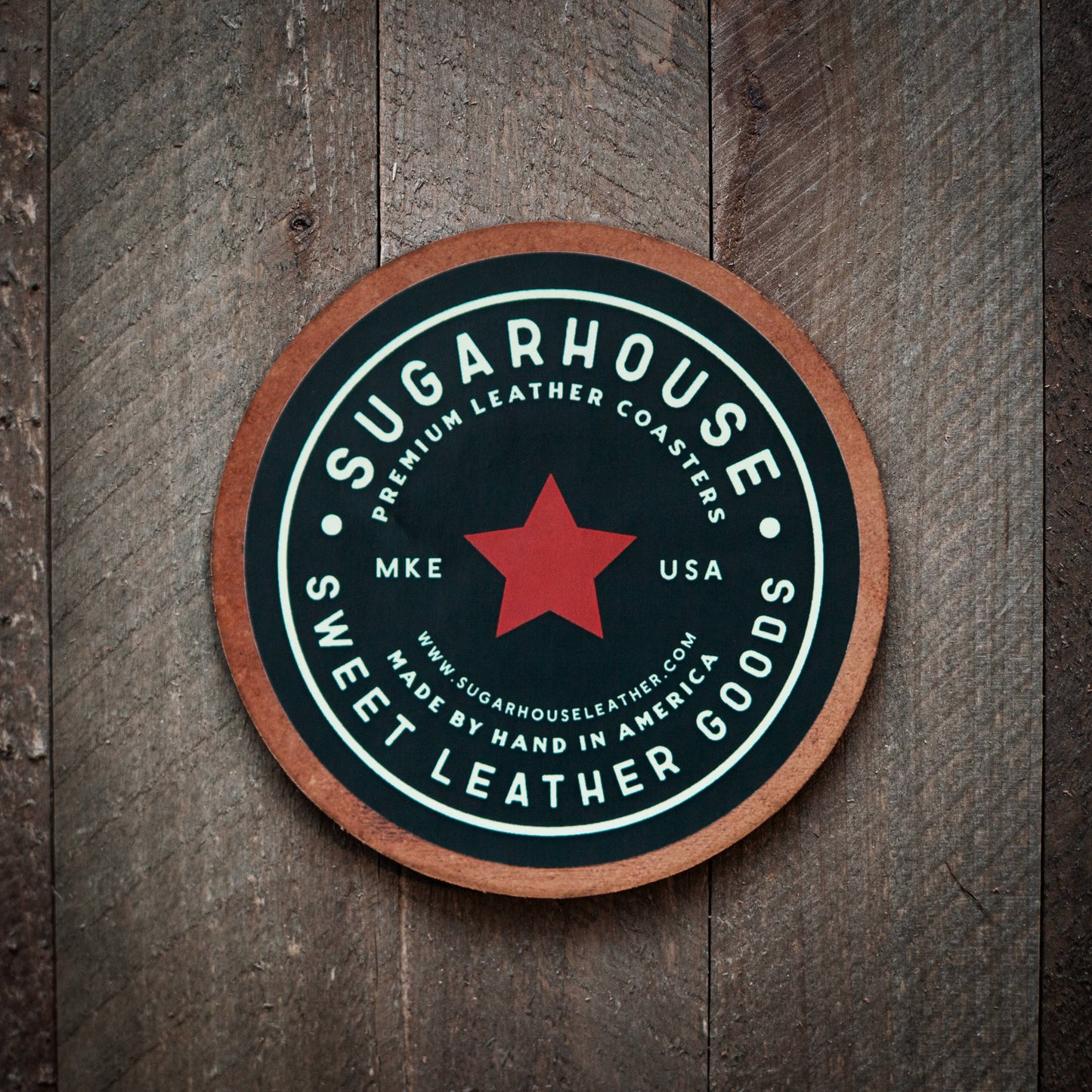 Fore! Golf Leather Coaster