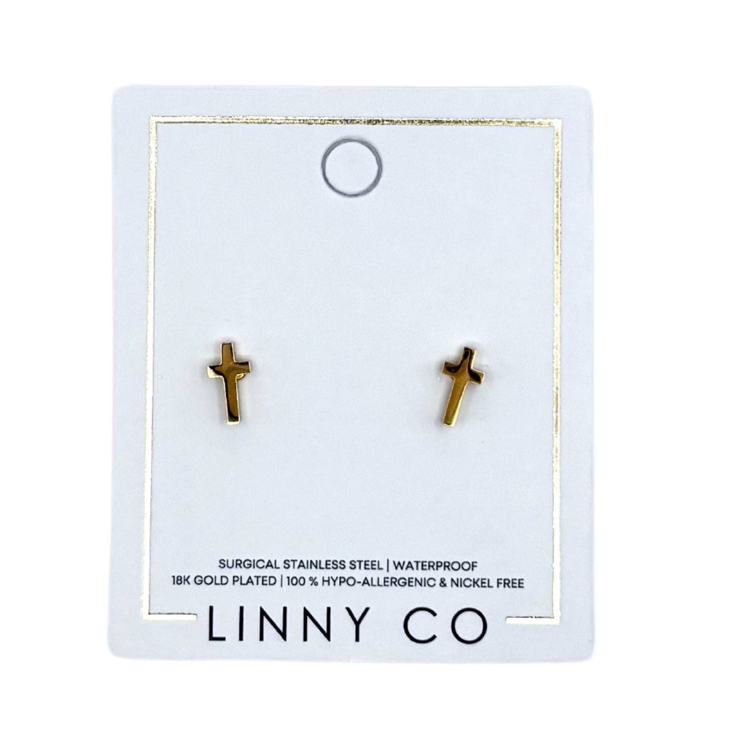 Screwback Stud Earrings - Catherine Cross