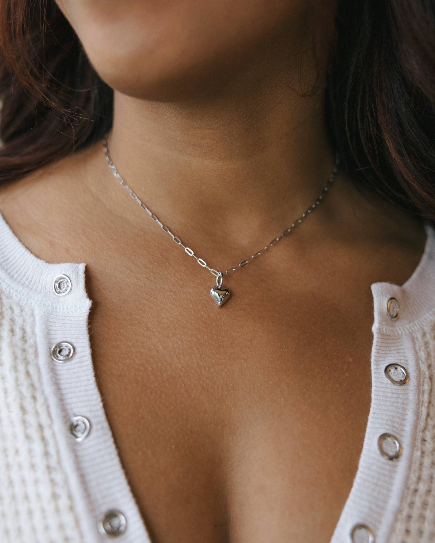 Mini Paperclip Chain Necklace | Threader Charm Necklace  