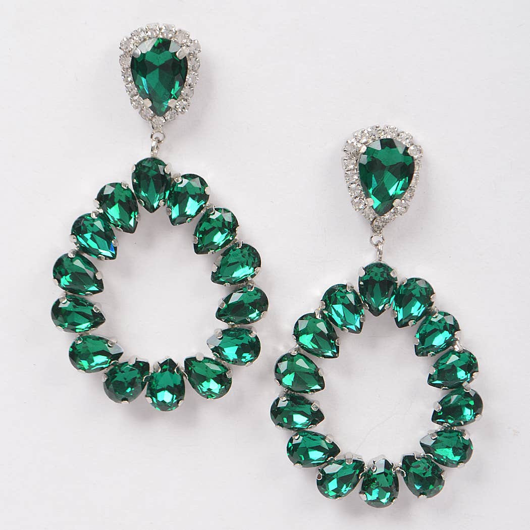 3AM BY H&D ACCESSORIES - Tear Drop Stone Earring