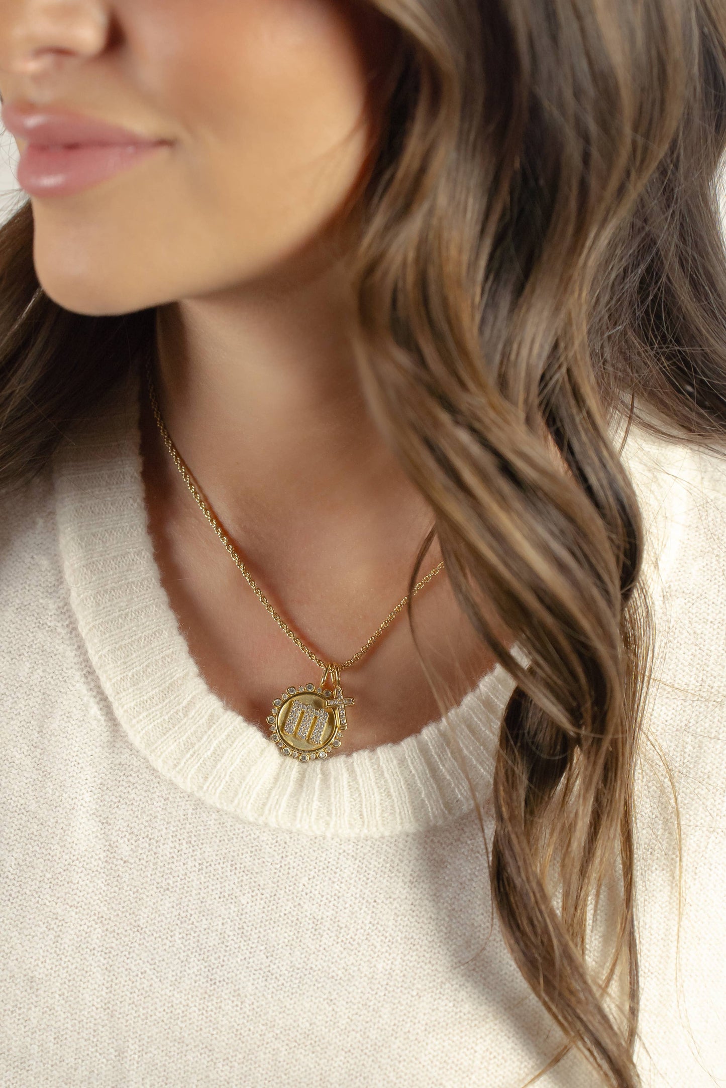 Crystal Cross Charm