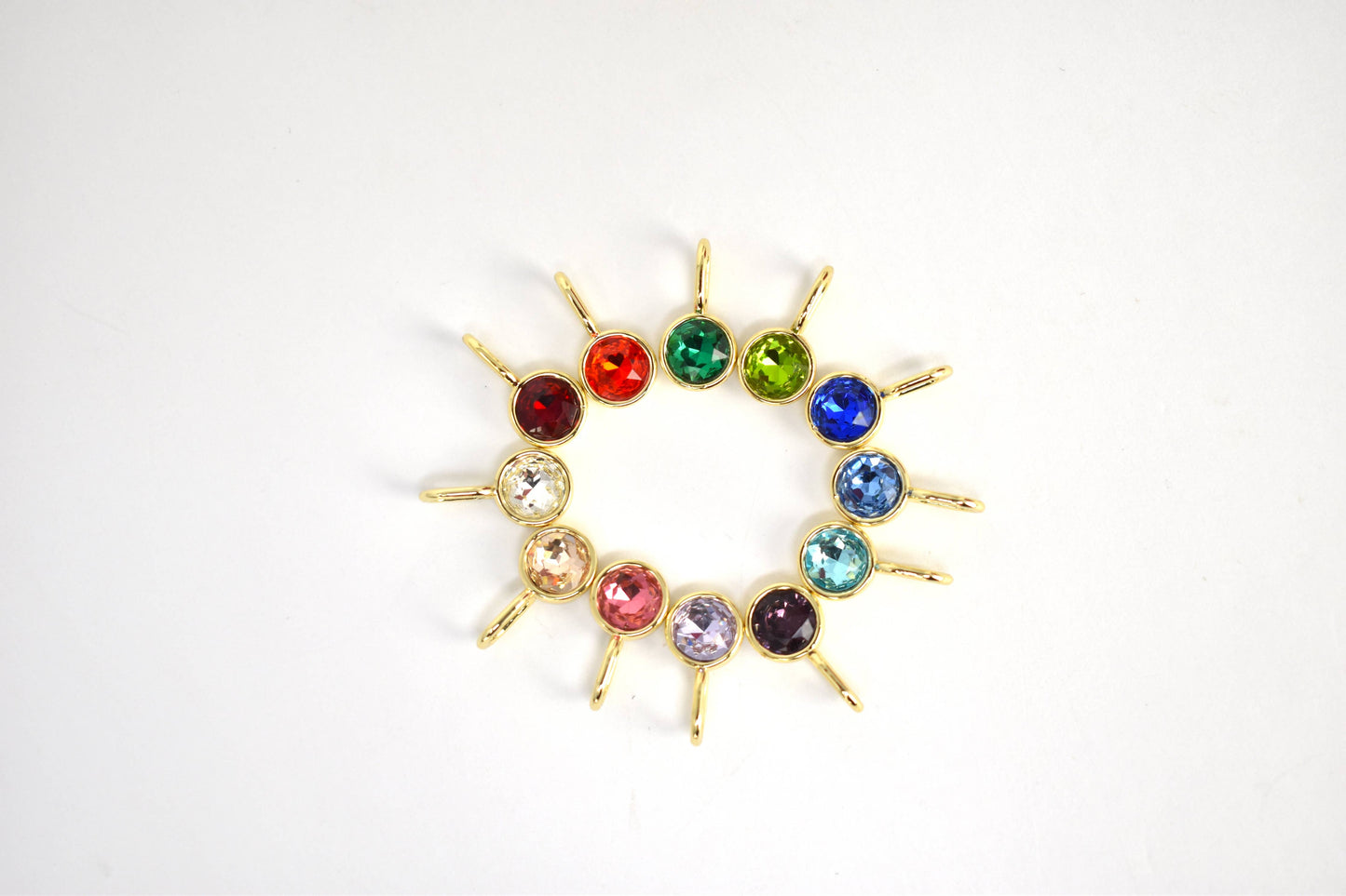 Round Birthstone Charms