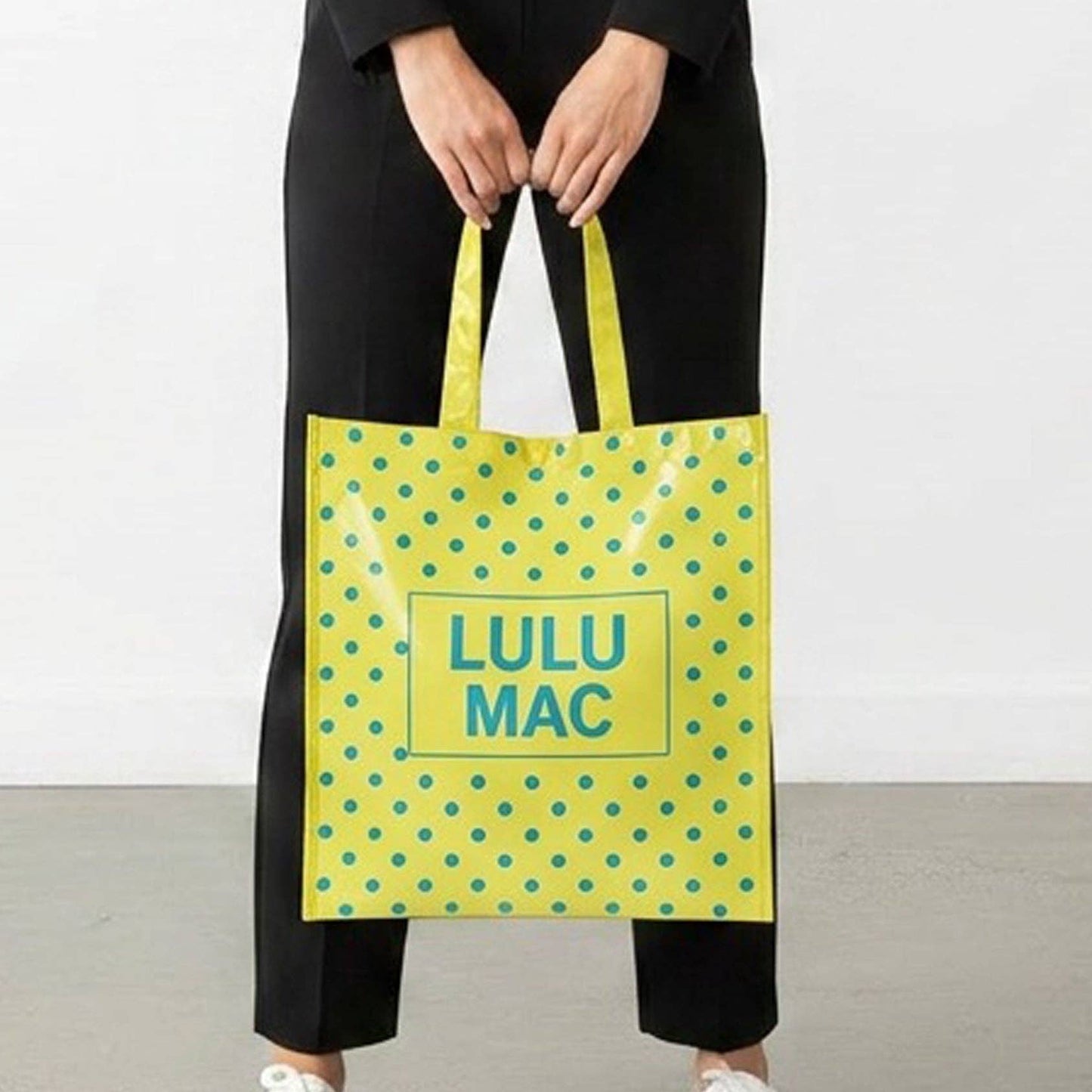 Girlie Girl Originals - LM-BG-1004  REUSABLE TOTE -BUTTER BLUE DOT