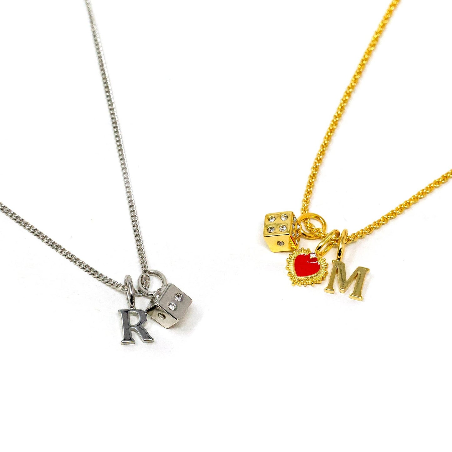 Solid Initial Charm: Gold / N