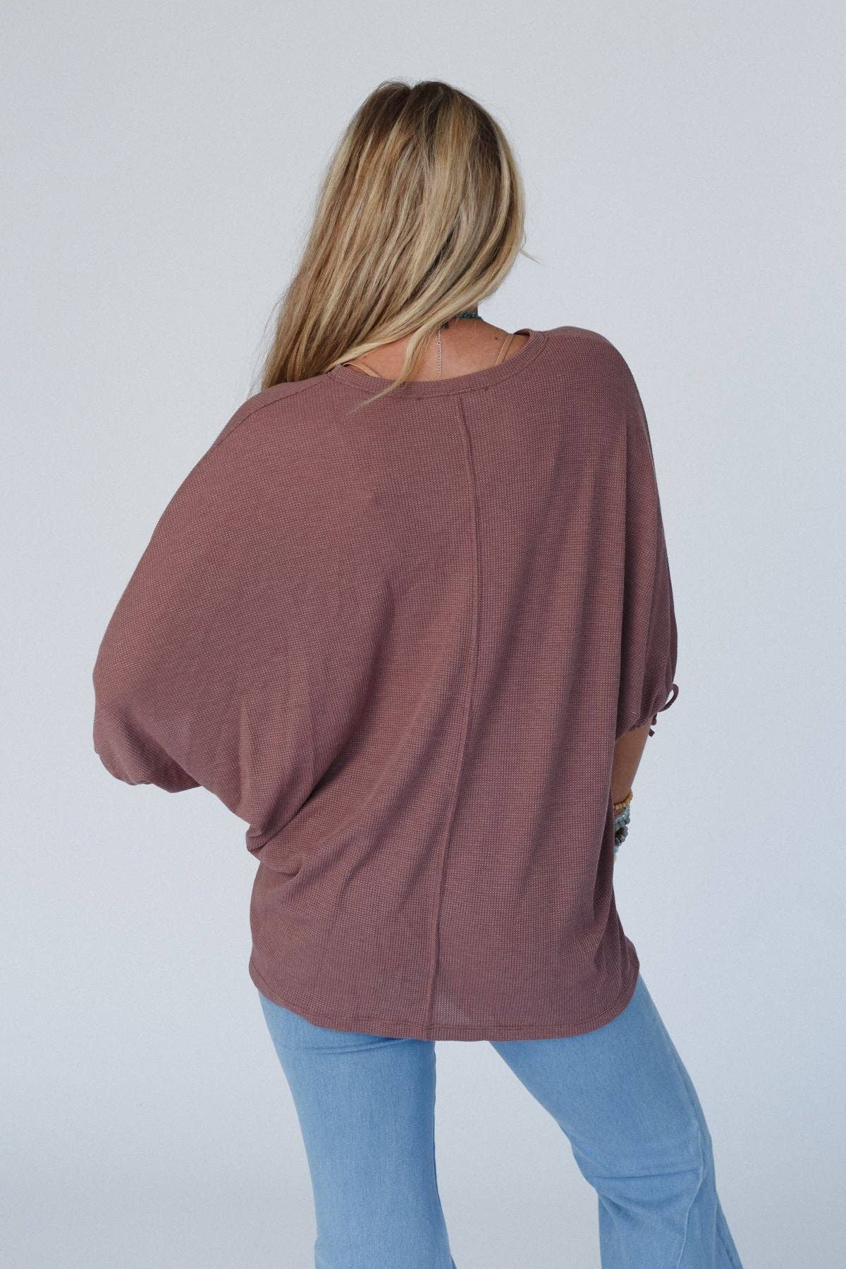 Three Bird Nest - Little Lark Puff Sleeve Tee - Mulberry