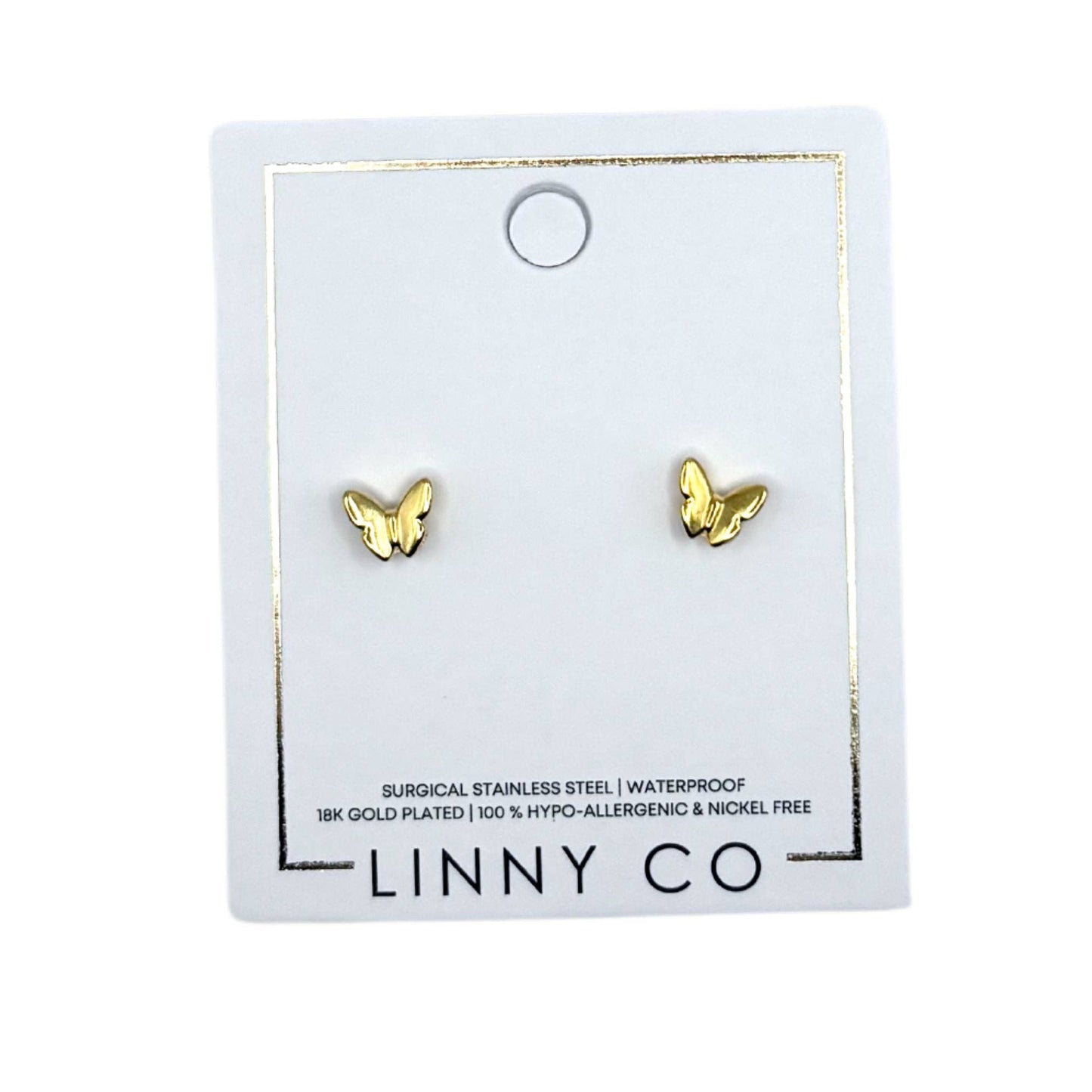 Screwback Stud Earrings - Bella Butterfly