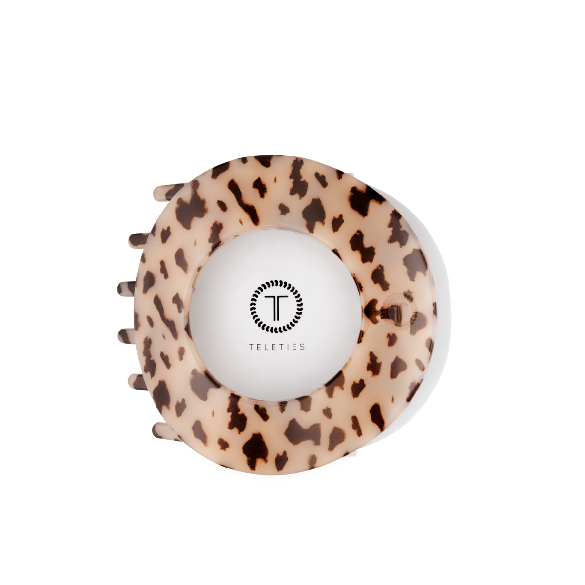 TELETIES - Blonde Tortoise | Large | Flat Circle Hair Clip