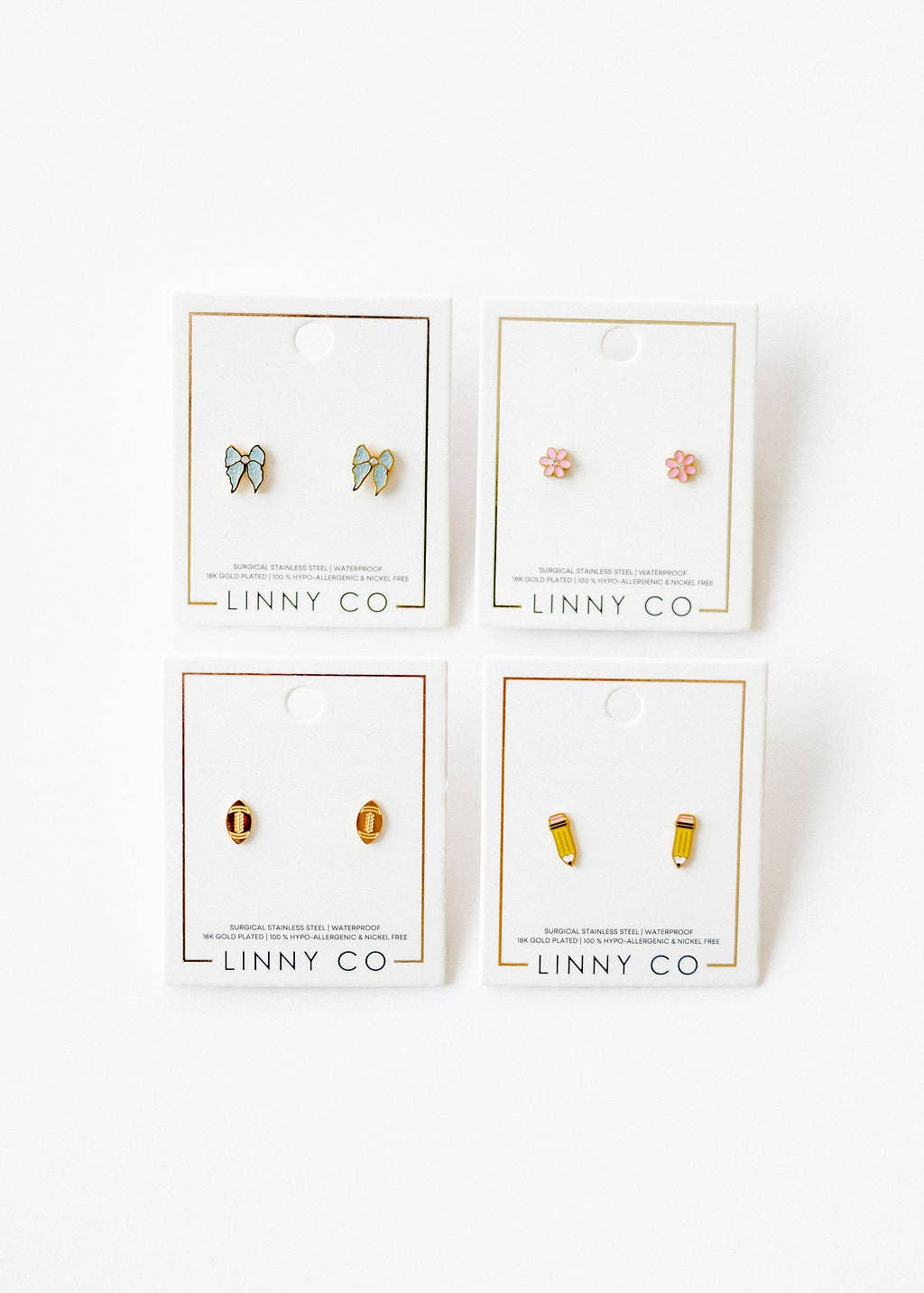 Screwback Stud Earrings - Alli Pink