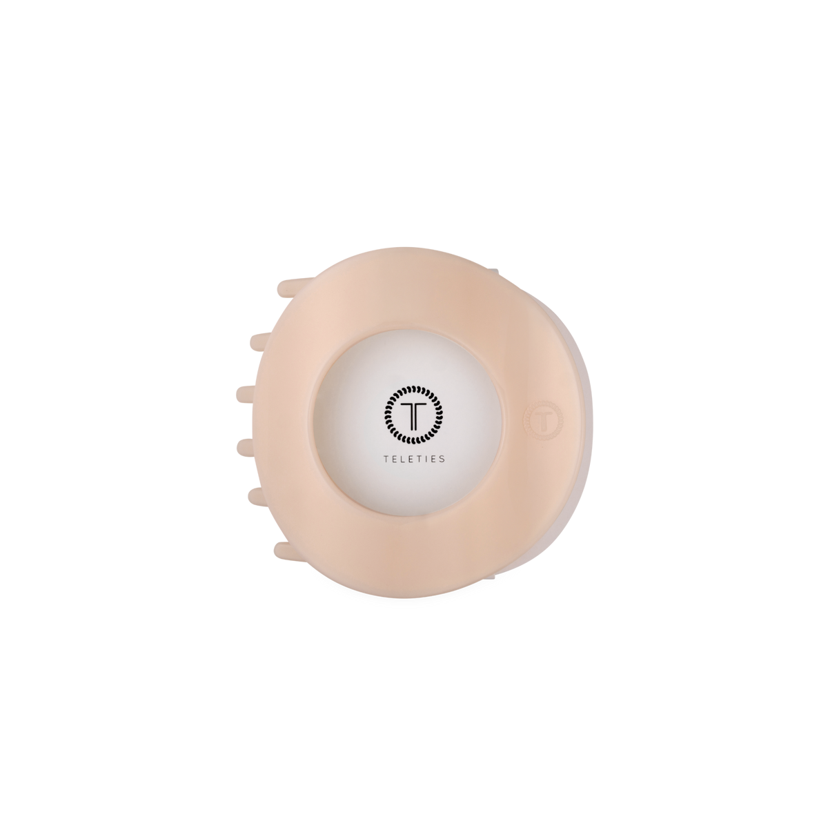 TELETIES - Almond Beige | Medium | Flat Circle Hair Clip